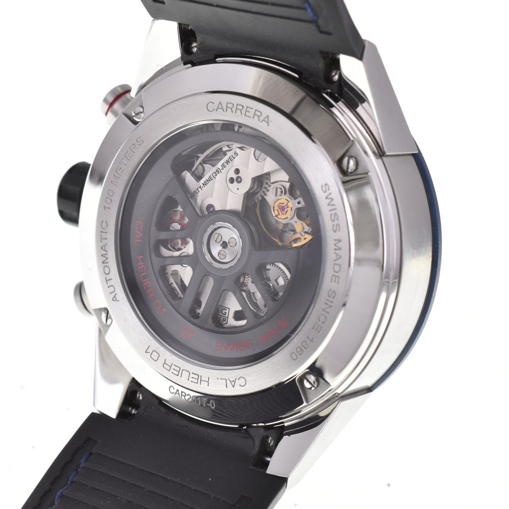 with paper TAG HEUER Carrera CAR201T Chronograph blue Dial Automatic Men's
 Watch O#145545