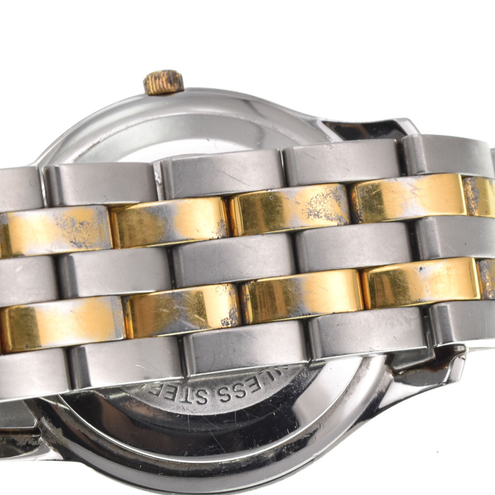 GUCCI 5500M Date Stainless Steel/Gold Plated white Dial Quartz Men's
 Watch N#145555
