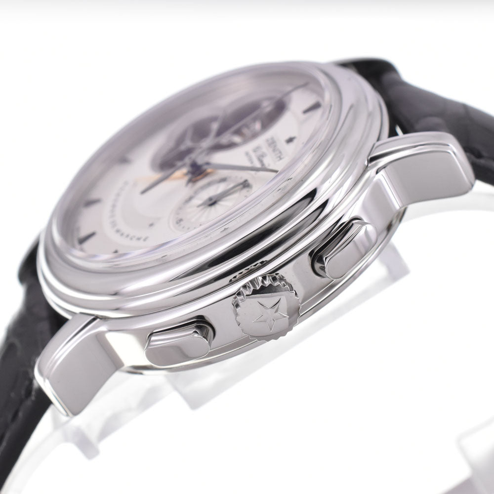 with paper ZENITH Chronomaster T Open 03.0240.4021/02.C495 see-through back Silver Dial Automatic Men's
 Watch M#145561