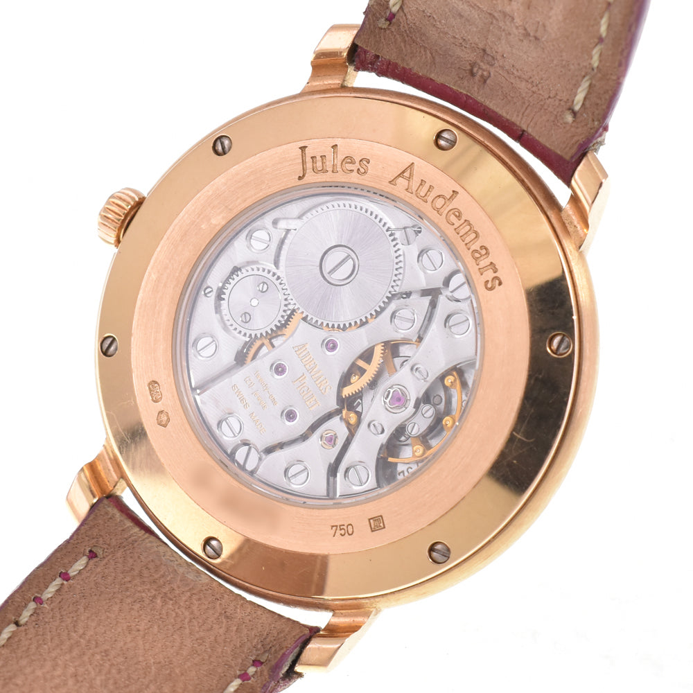 AUDEMARS PIGUET Jules Audemars 15103OR K18PG / leather Silver Dial Hand Winding Men's
 Watch □#145567