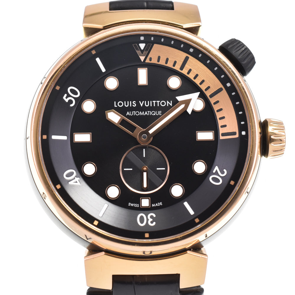 LOUIS VUITTON Tambour Street Diver QA123 black Dial Automatic Men's
 Watch M#145574