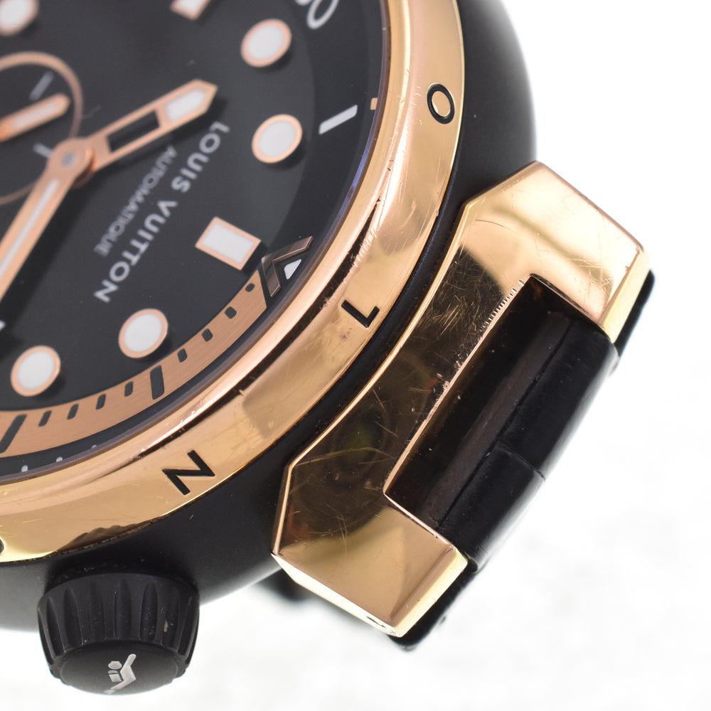LOUIS VUITTON Tambour Street Diver QA123 black Dial Automatic Men's
 Watch □#145574
