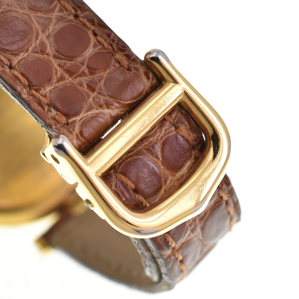 CARTIER Must Vendome W1002254 SV925 (Gold Plated) / Leather Ivory Dial Quartz Ladies
 Watch M#145591