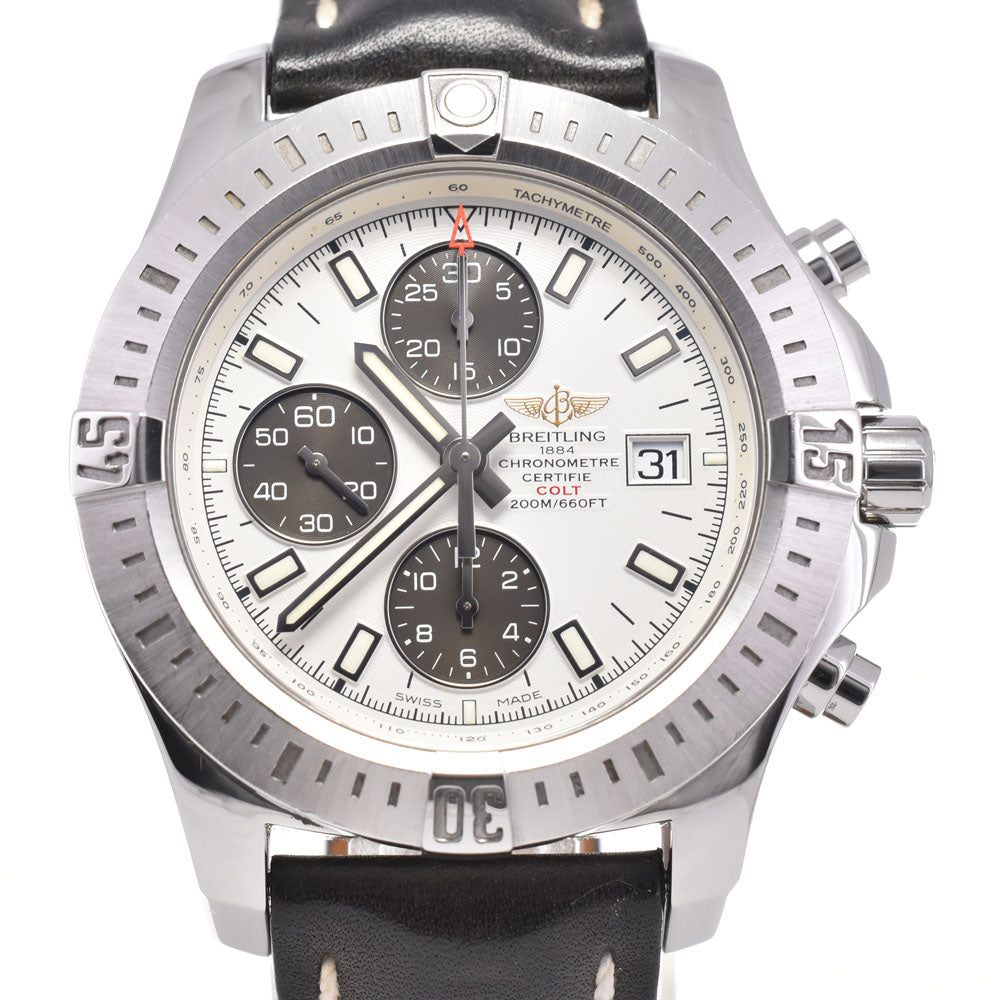 with paper BREITLING Colt A13388 Chronograph Silver Dial Automatic Men's
 Watch M#145593