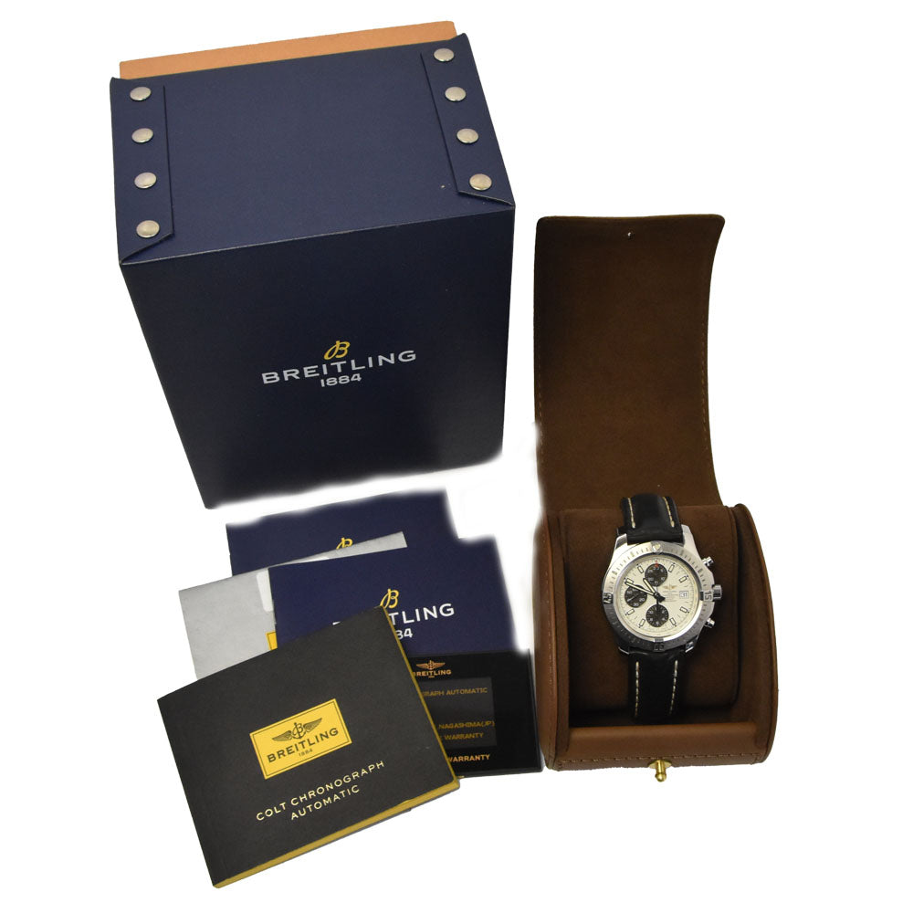 with paper BREITLING Colt A13388 Chronograph Silver Dial Automatic Men's
 Watch M#145593