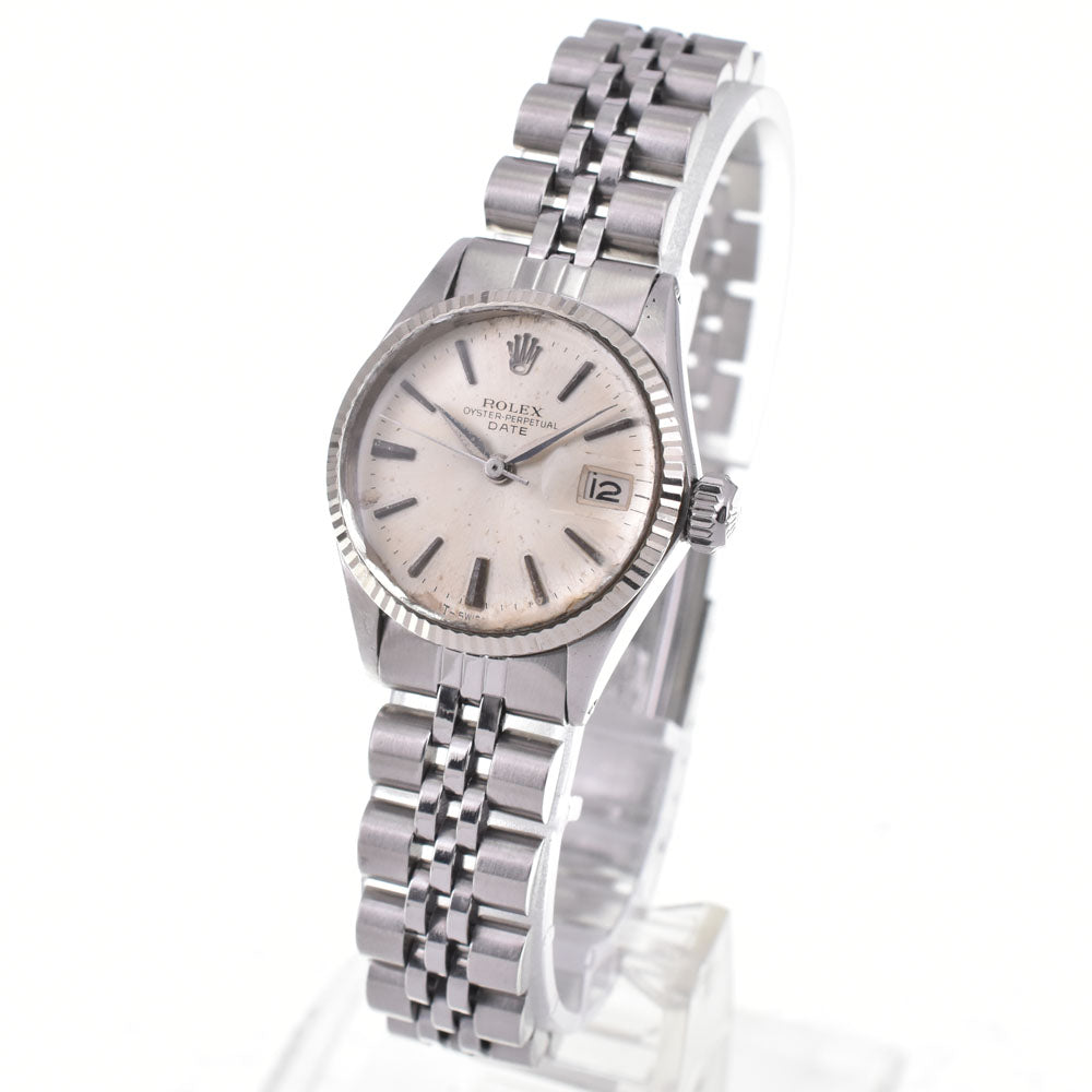 ROLEX Oyster Perpetual Date 6517 vintage Cal.1160 Silver Dial Automatic Ladies
 Watch M#145604