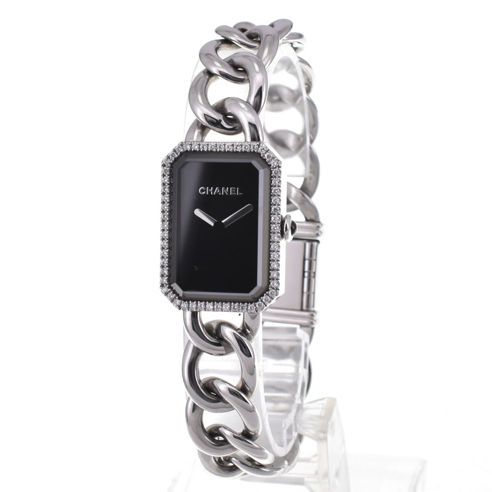 chanel 時計 with paper CHANEL Premiere H3254 Diamond Bezel black Dial Quartz