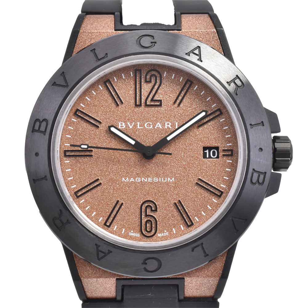 with paper BVLGARI Diagono Magnesium DG41SMC Brown Dial Automatic Men's
 Watch M#145630