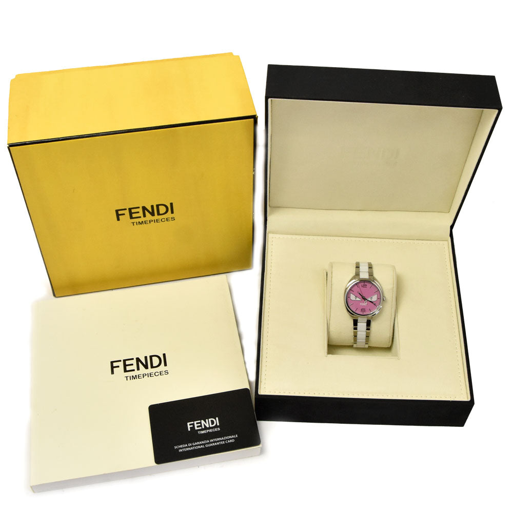 with paper FENDI Momento Bugs Monster 006-21000M pink Dial Quartz Ladies
 Watch N#145631