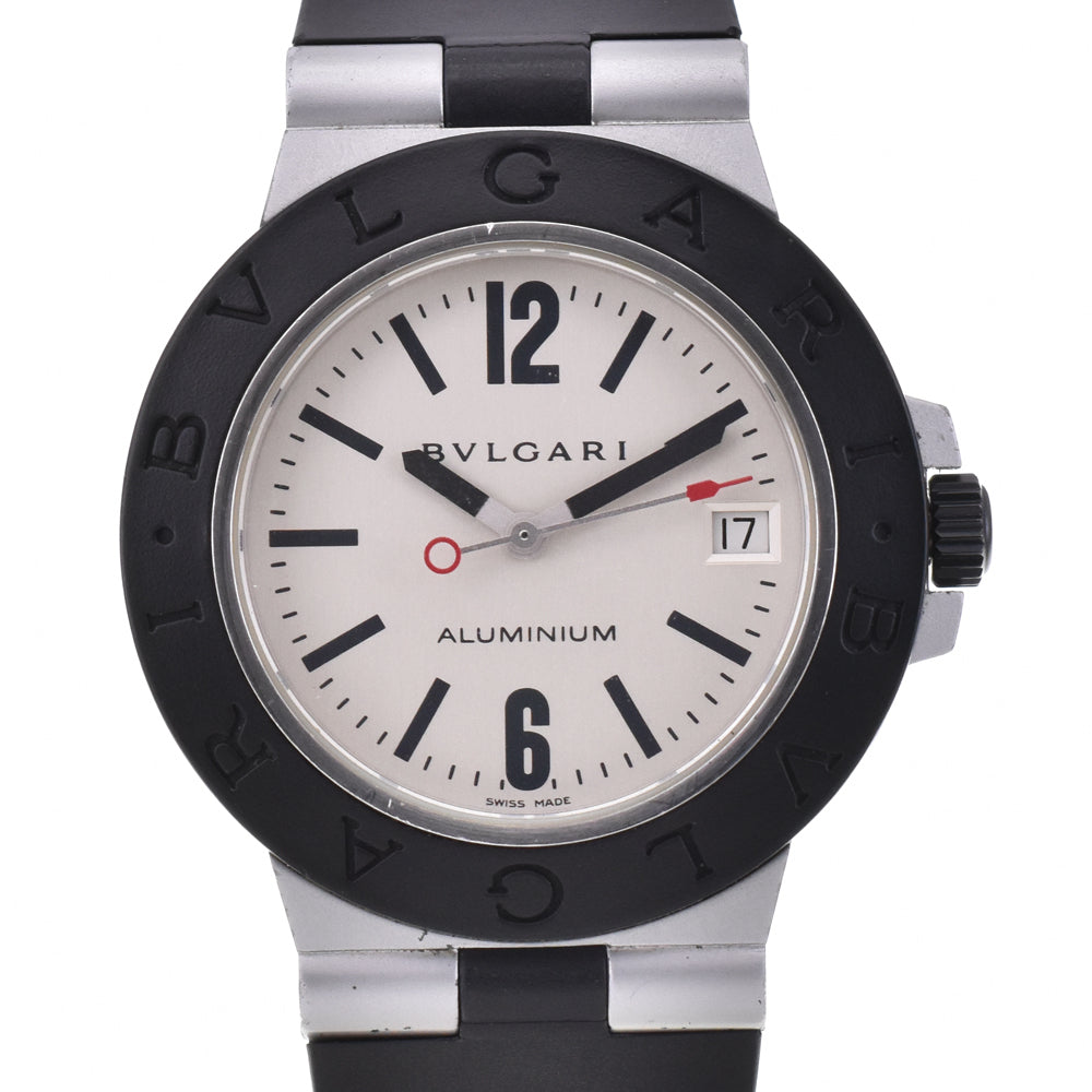 BVLGARI aluminum AL38A Date Silver Dial Automatic Men's Watch N