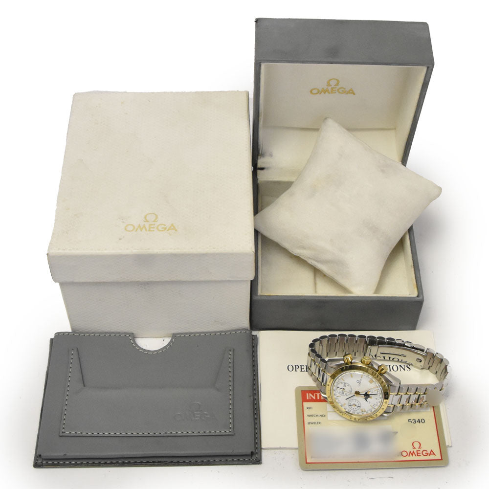 with paper OMEGA Speedmaster 3331.20 Stainless Steel/K18YG white Dial Automatic Men's
 Watch P#145648
