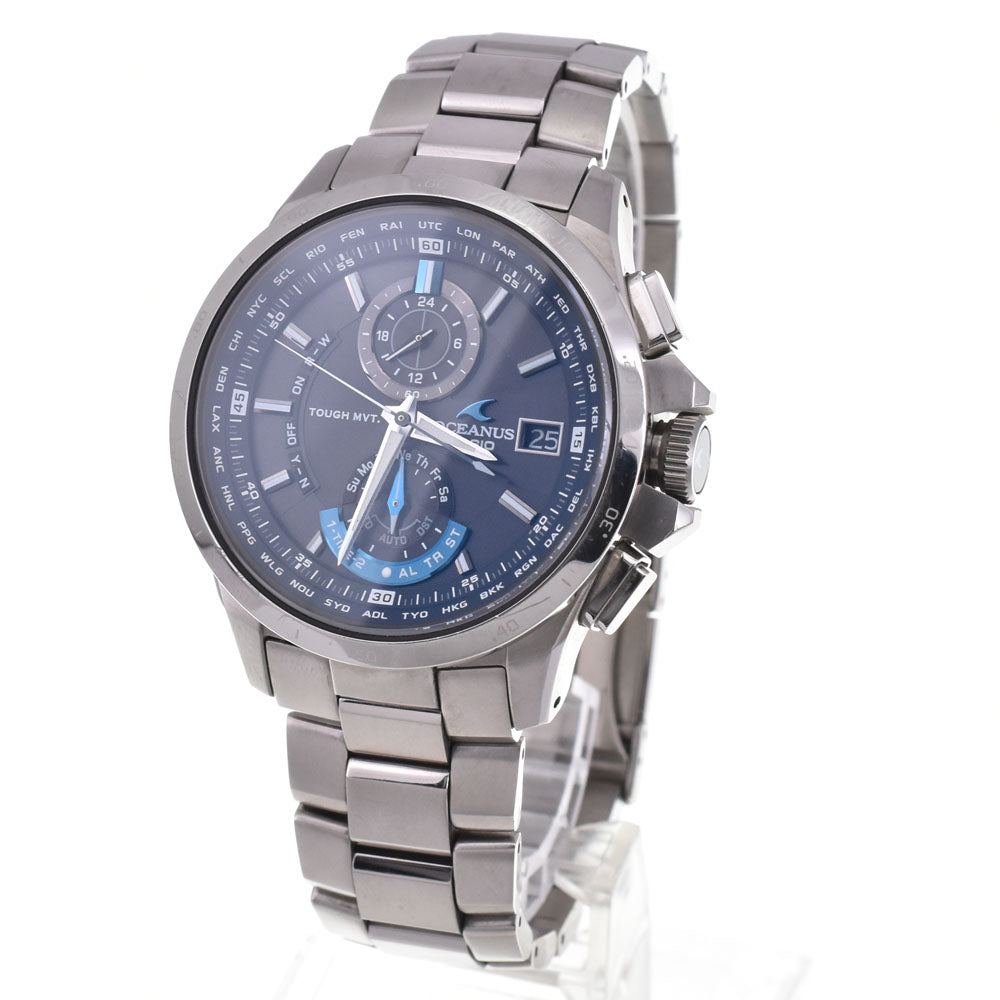 with paper CASIO Oceanus OCW-T1010 black Dial Radio Sync Solar Men's
 Watch N#145670