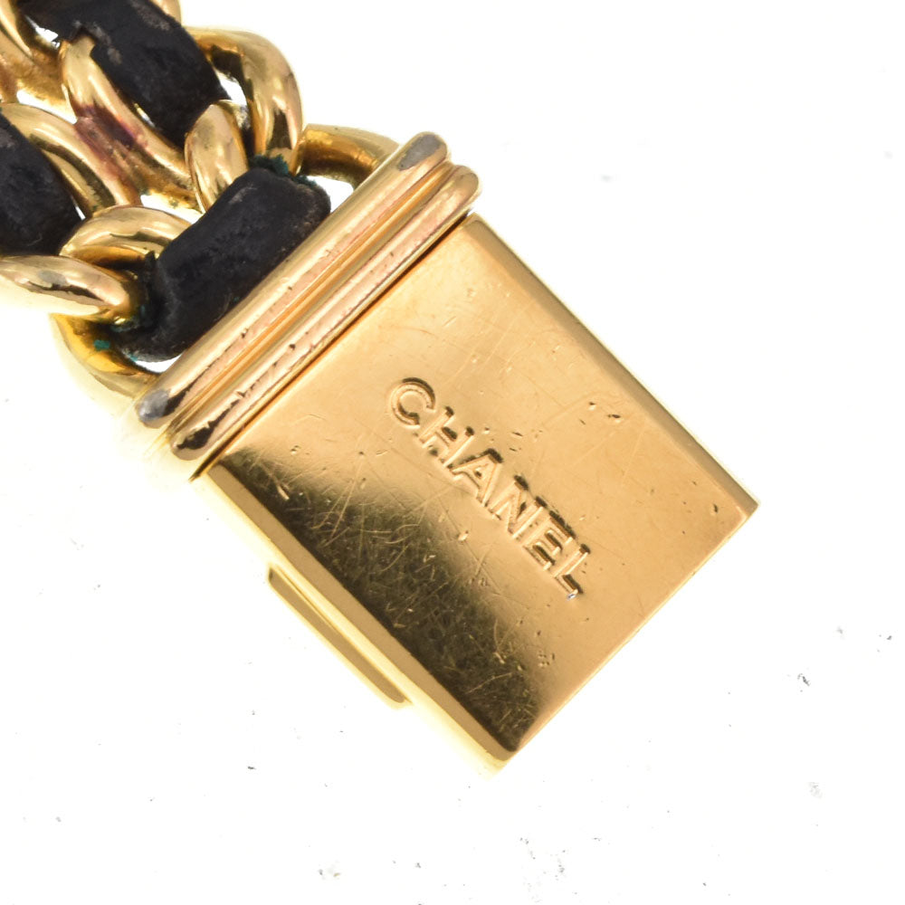 CHANEL Premiere Gold Plated / Leather black Dial Quartz Ladies
 Watch M#145710