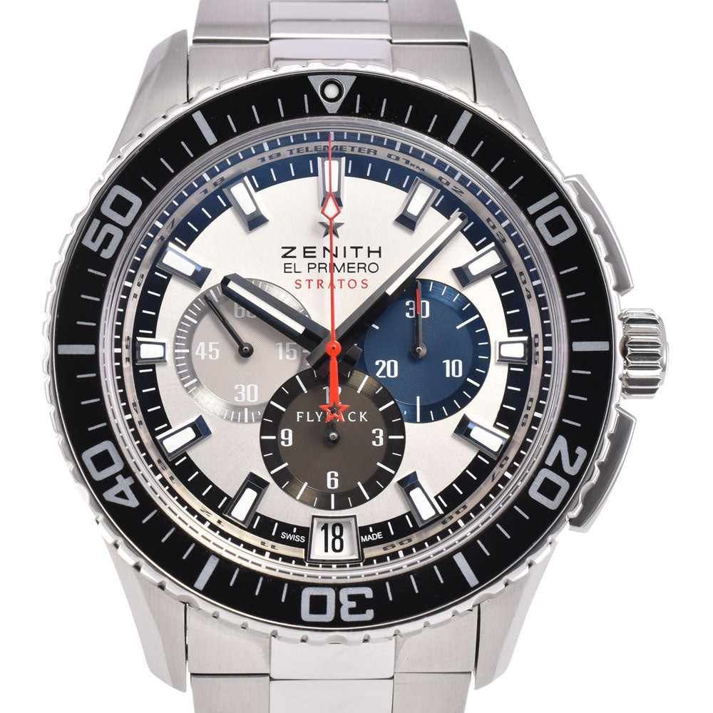 with paper ZENITH El Primero Stratos Flyback 03.2066.405 Silver Dial Automatic Men's
 Watch M#145711