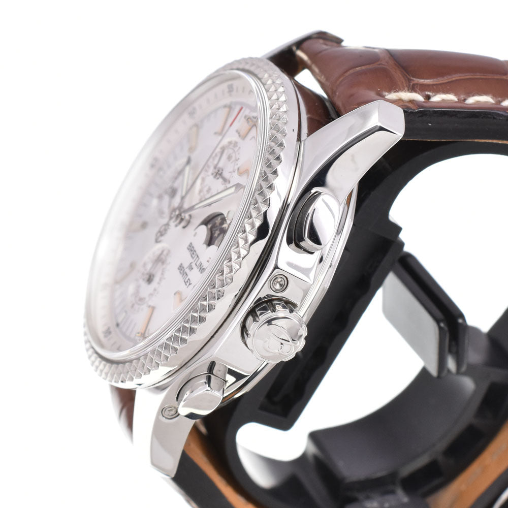 with paper BREITLING Bentley Mark VI Complications P19362 Chronograph Platinum Bezel Silver Dial Automatic Men's
 Watch N#145725