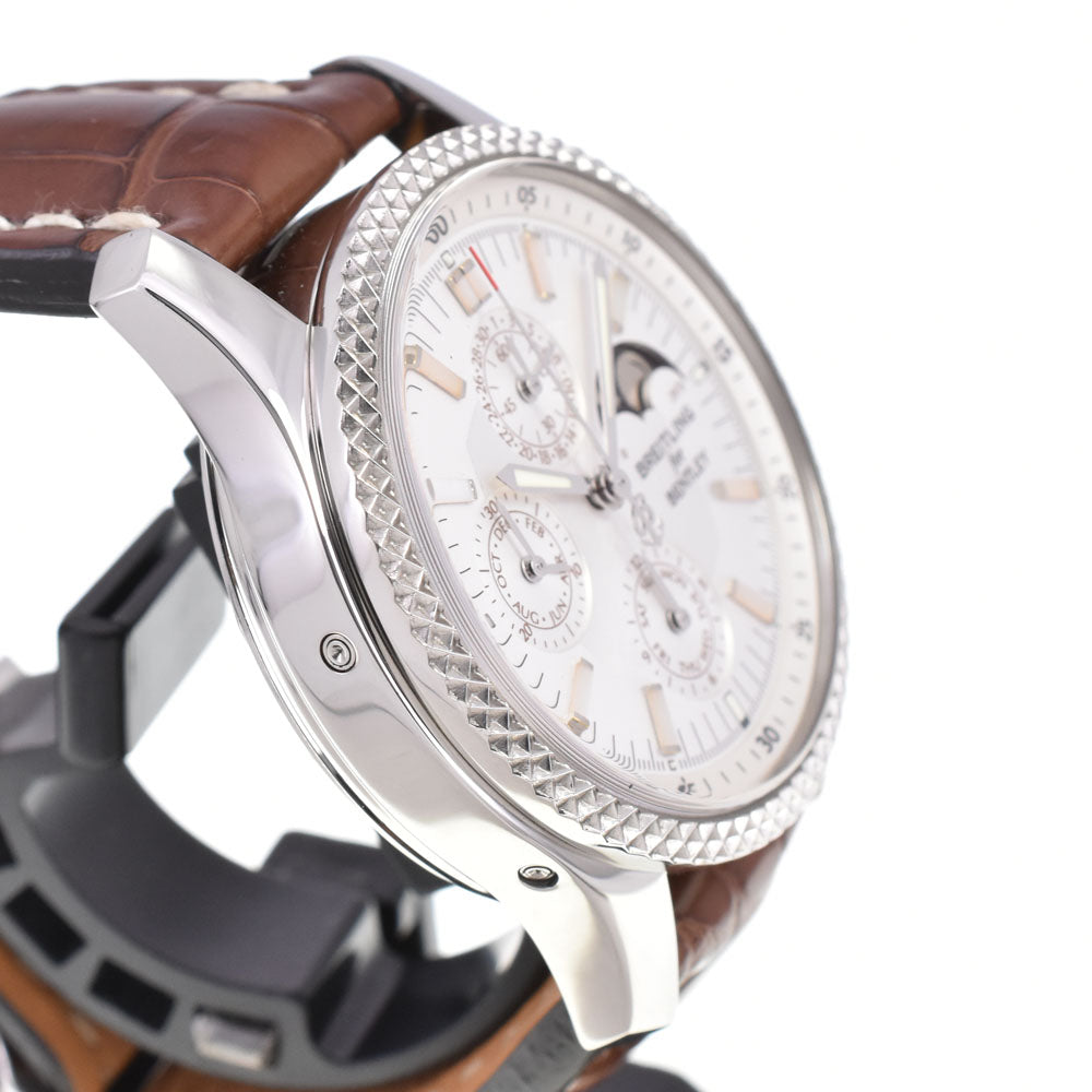 with paper BREITLING Bentley Mark VI Complications P19362 Chronograph Platinum Bezel Silver Dial Automatic Men's
 Watch N#145725