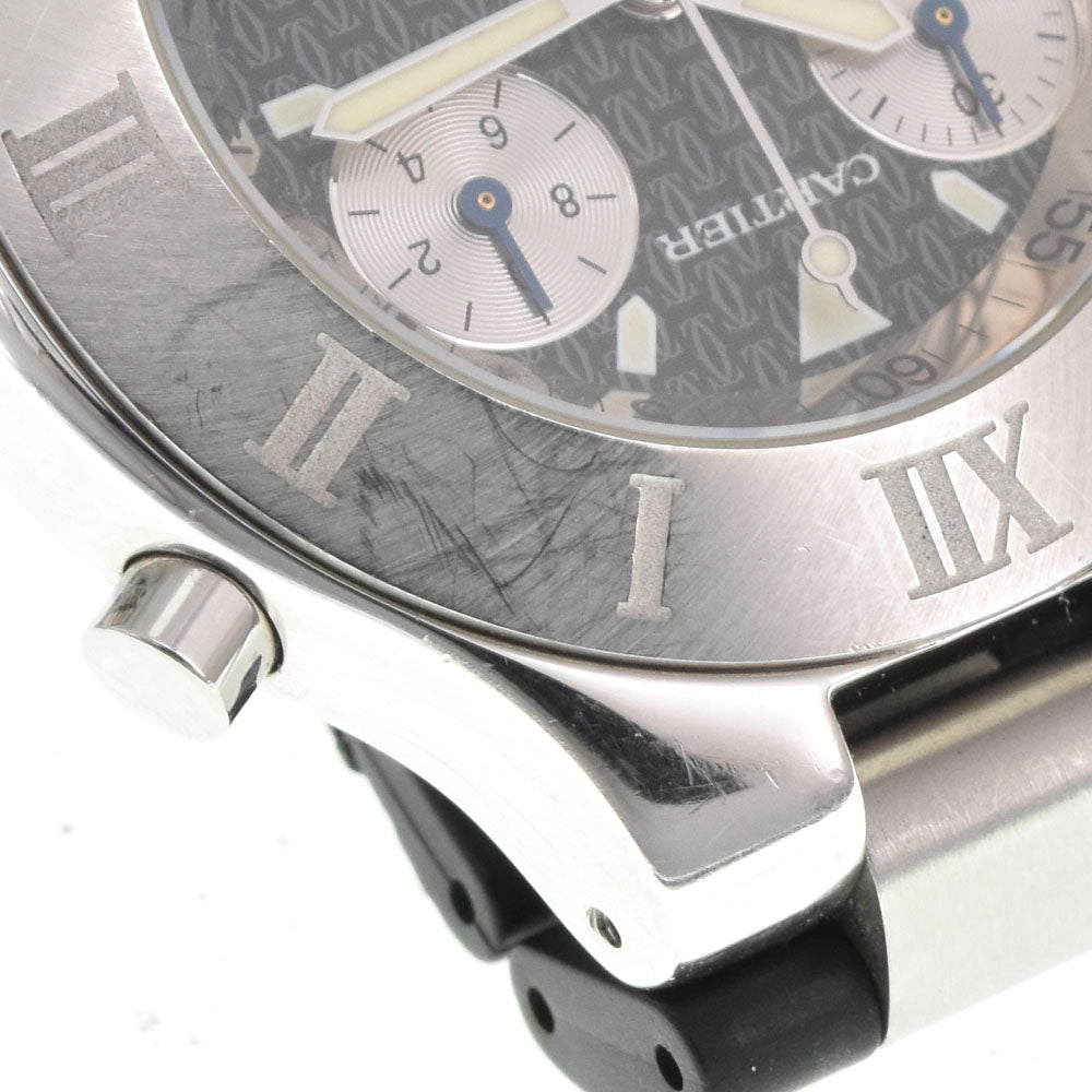 CARTIER CHRONOSCAPH21 W10125U2 Chronograph Date Black / Silver Dial Quartz Men's
 Watch M#145731