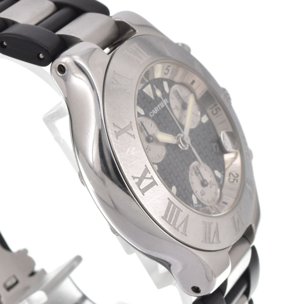 CARTIER CHRONOSCAPH21 W10125U2 Chronograph Date Black / Silver Dial Quartz Men's
 Watch M#145731