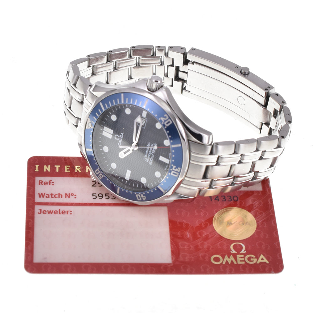 with paper OMEGA Seamaster 300m 2541.80 Date blue Dial Quartz Men's
 Watch N#145740