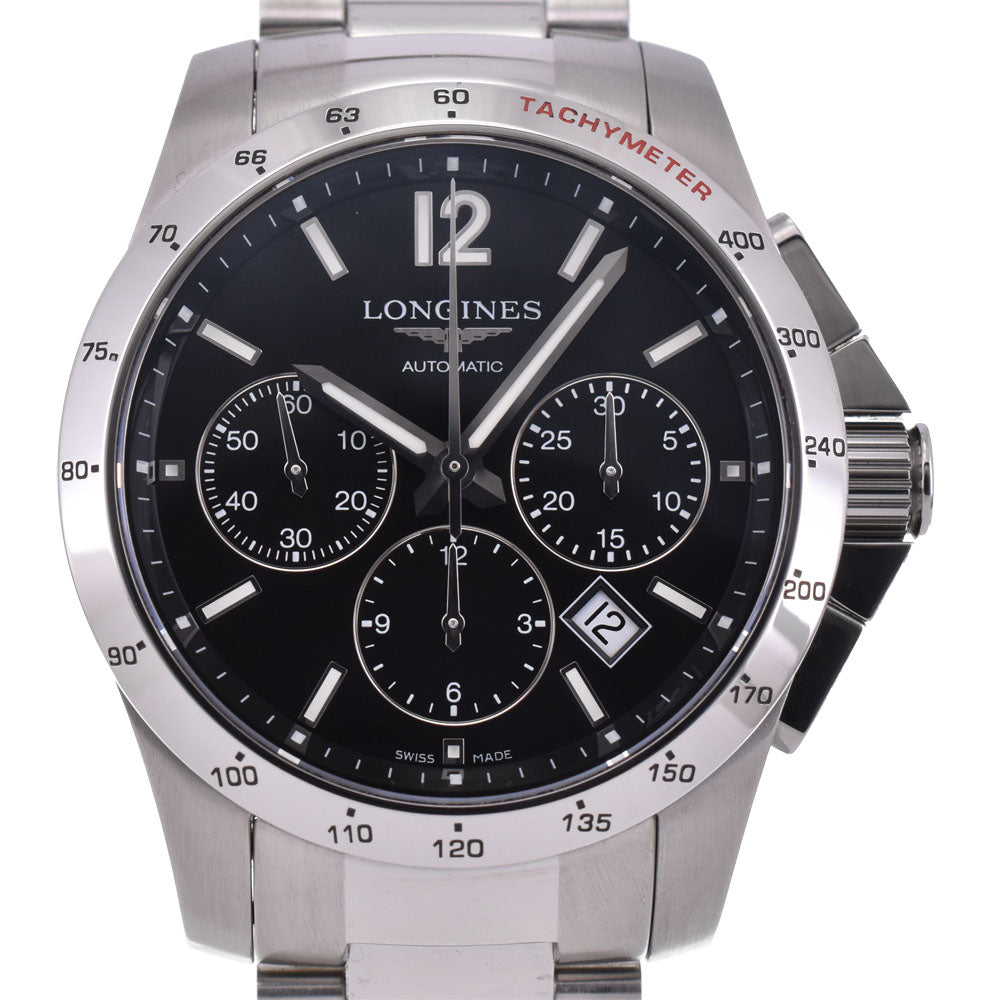 with paper LONGINES Conquest L2.743.4 Chronograph Date black Dial Automatic Men's
 Watch N#145746