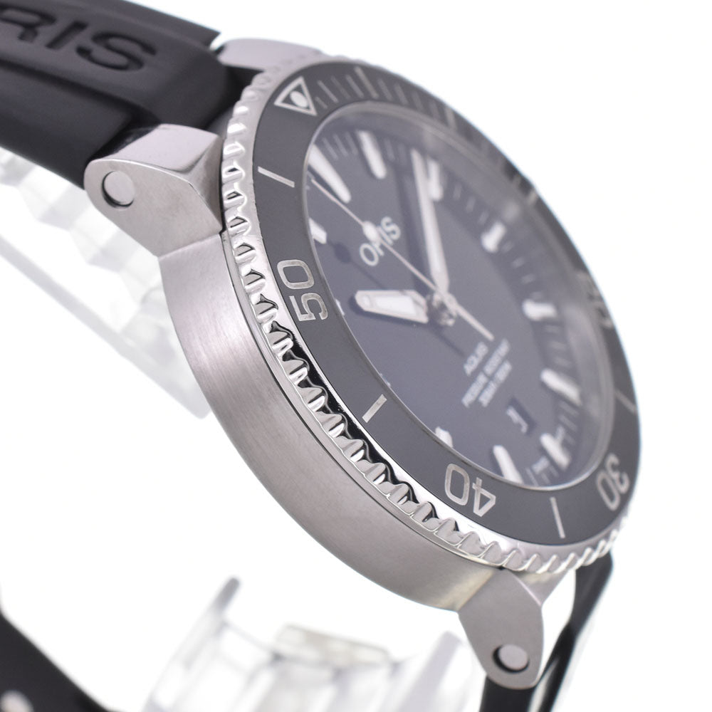 with paper ORIS Aquis Date 01 733 7730 4134 black Dial Automatic Men's
 Watch N#145760