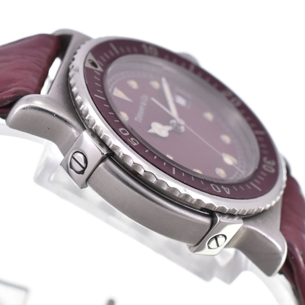 TIFFANY&Co. Diver watch L0710 wine-red Dial Quartz Ladies
 Watch D#145761