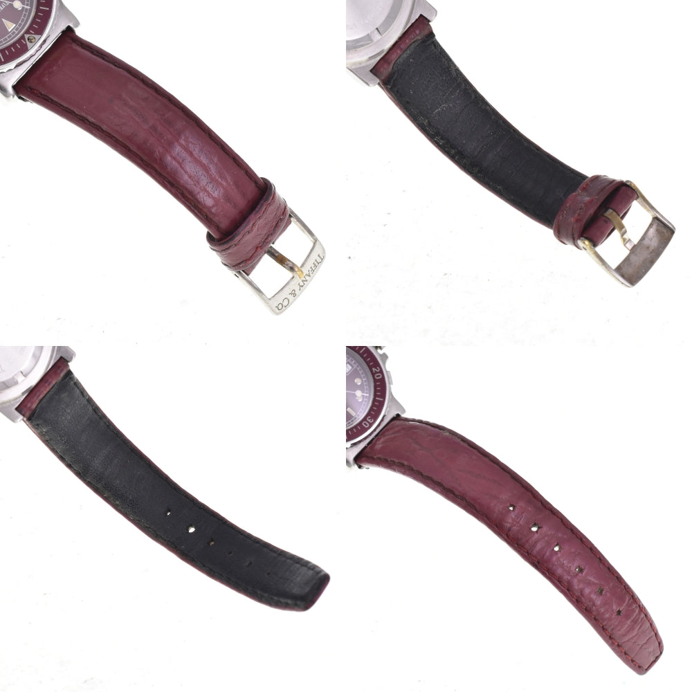 TIFFANY&Co. Diver watch L0710 wine-red Dial Quartz Ladies
 Watch D#145761