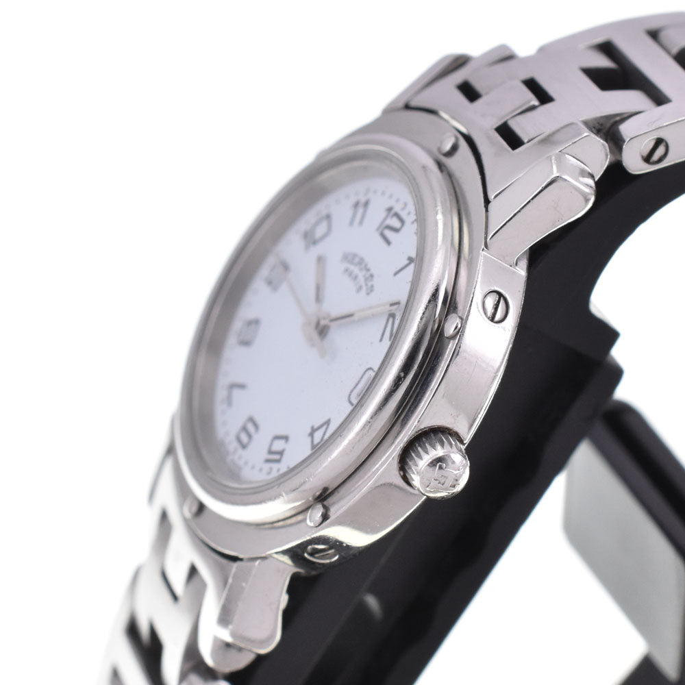 HERMES Clipper CL4.210 D buckle white Dial Quartz Ladies
 Watch N#145777