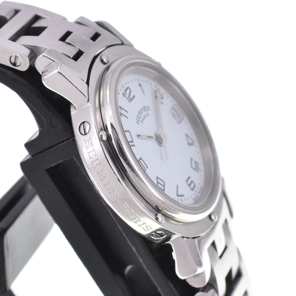HERMES Clipper CL4.210 D buckle white Dial Quartz Ladies
 Watch N#145777