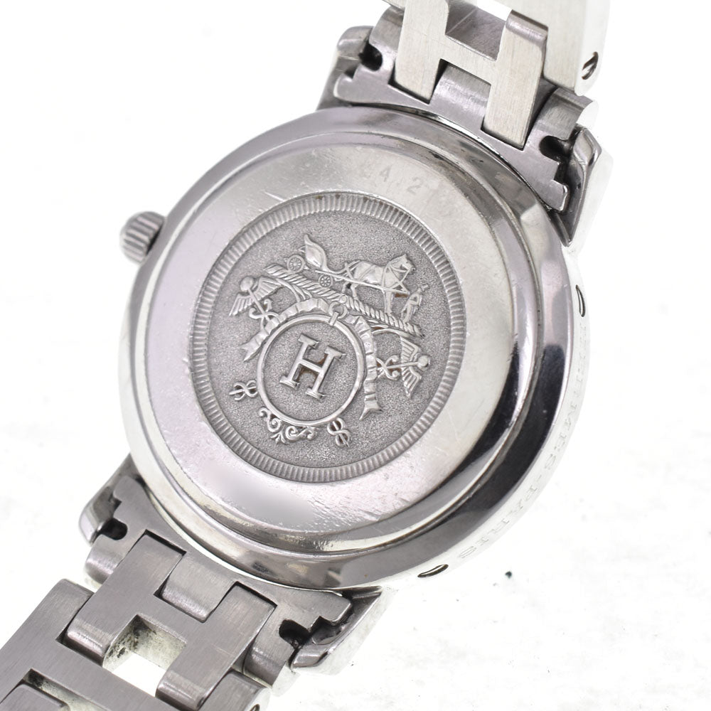 HERMES Clipper CL4.210 D buckle white Dial Quartz Ladies
 Watch N#145777