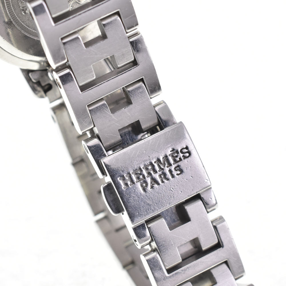 HERMES Clipper CL4.210 D buckle white Dial Quartz Ladies
 Watch N#145777