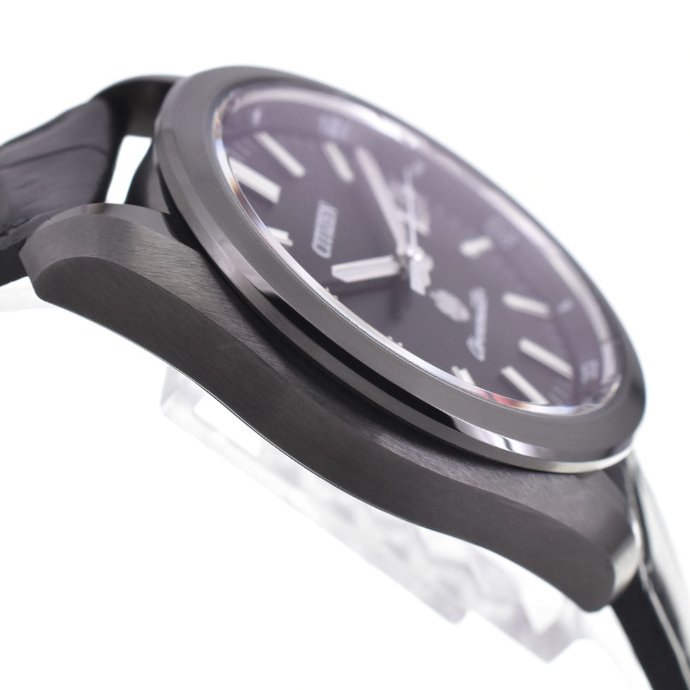 with paper CITIZEN The citizen AQ4054-01E Eco Drive black Dial Solar Men's
 Watch M#145792