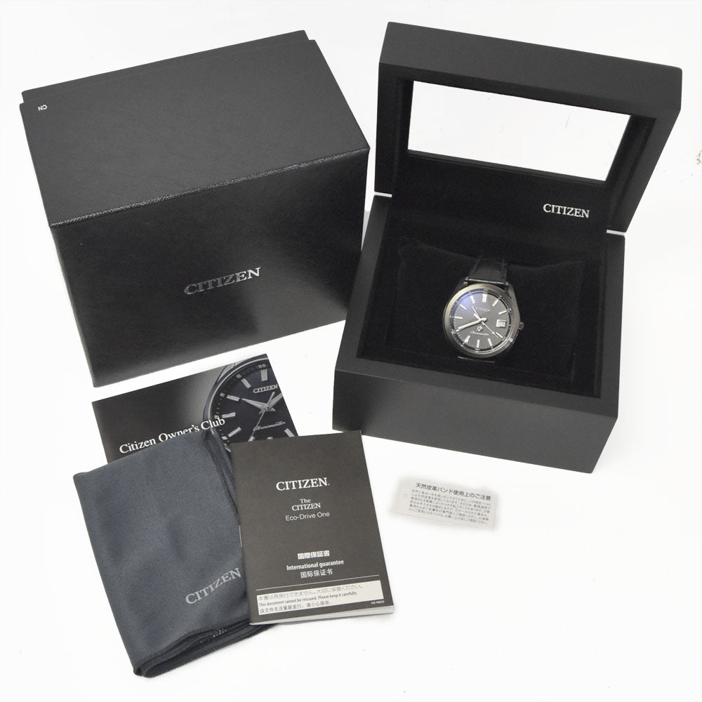with paper CITIZEN The citizen AQ4054-01E Eco Drive black Dial Solar Men's
 Watch M#145792