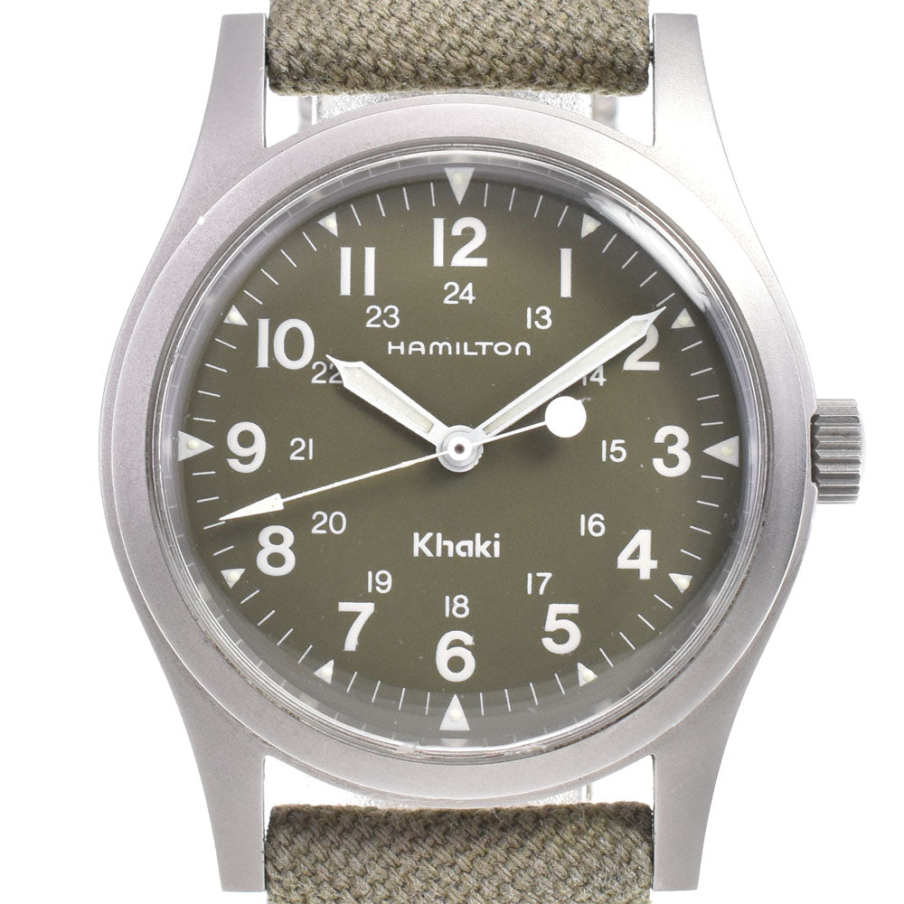 HAMILTON khaki 9415A olive Dial Hand Winding Boy's
 Watch N#145801