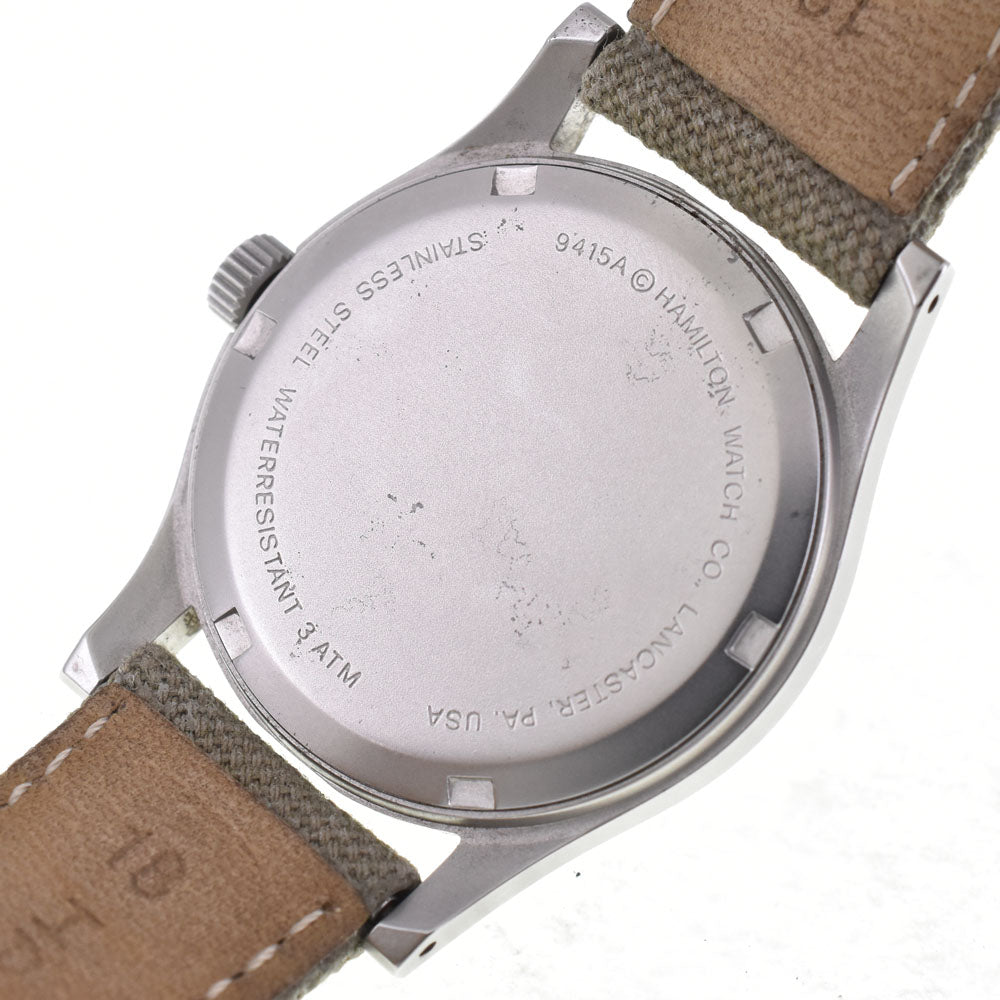 HAMILTON khaki 9415A olive Dial Hand Winding Boy's
 Watch N#145801