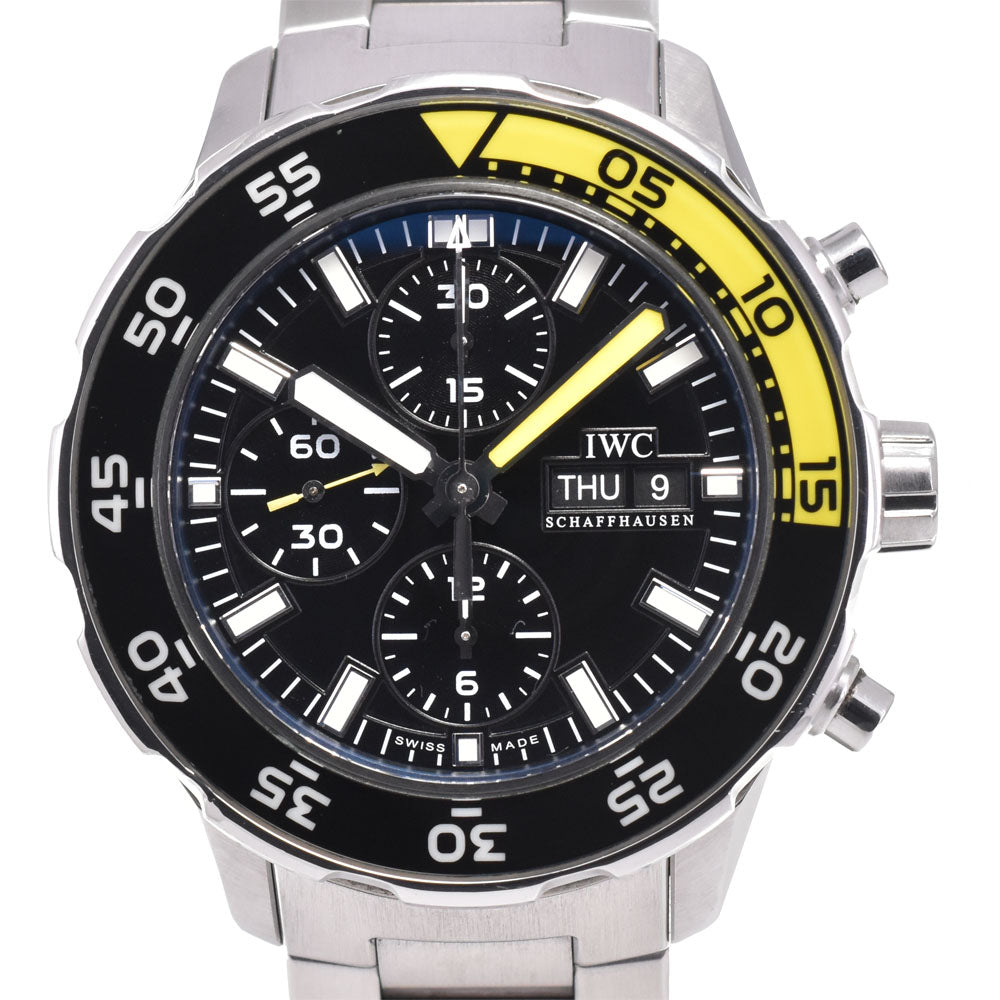 with paper IWC SCHAFFHAUSEN Aqua timer IW376711 Chronograph black Dial Automatic Men's
 Watch E#145809