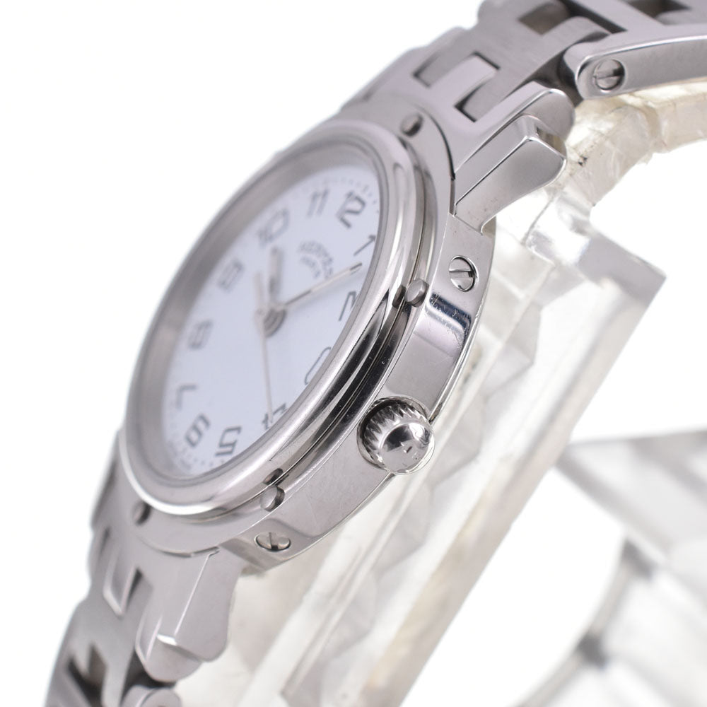 HERMES Clipper CL4.210 D buckle white Dial Quartz Ladies
 Watch O#145817