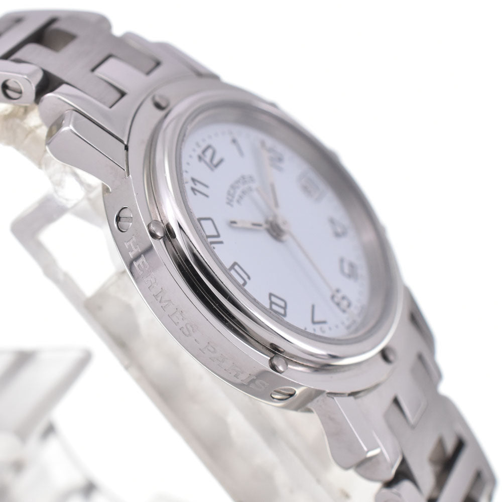 HERMES Clipper CL4.210 D buckle white Dial Quartz Ladies
 Watch O#145817