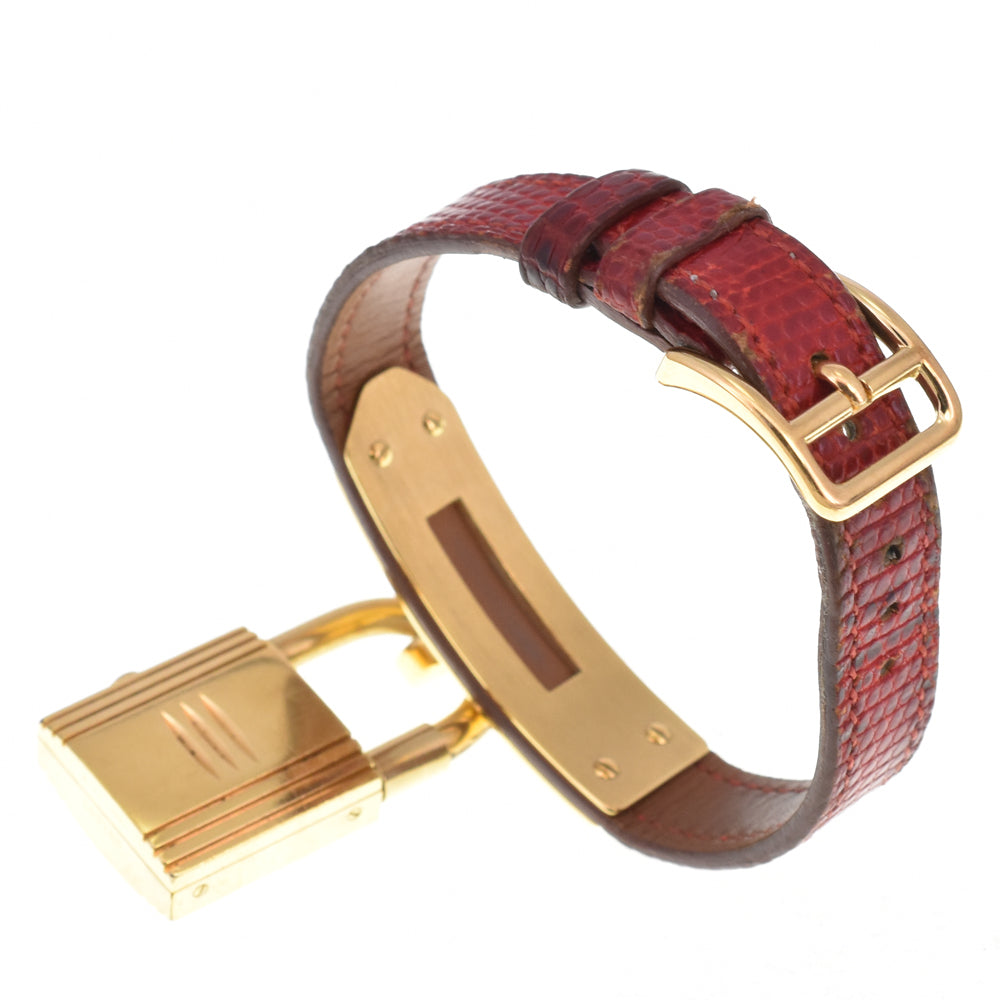 with paper HERMES Kelly watch Gold Plated / Leather gold Dial Quartz Ladies
 Watch N#145818