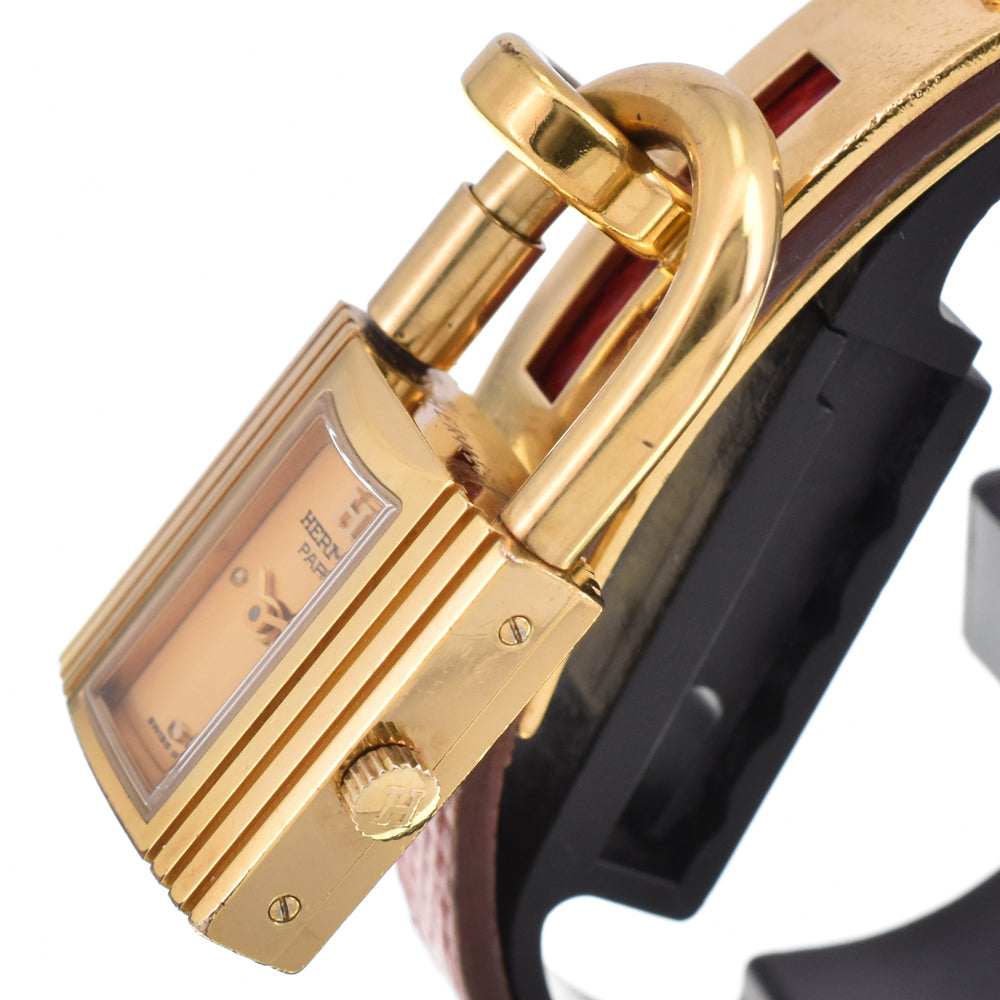 with paper HERMES Kelly watch Gold Plated / Leather gold Dial Quartz Ladies
 Watch N#145818