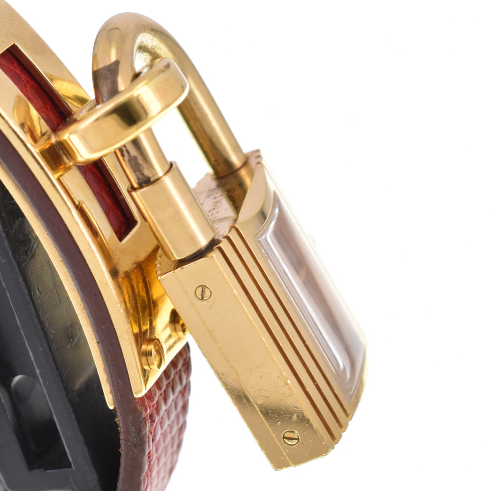 with paper HERMES Kelly watch Gold Plated / Leather gold Dial Quartz Ladies
 Watch N#145818