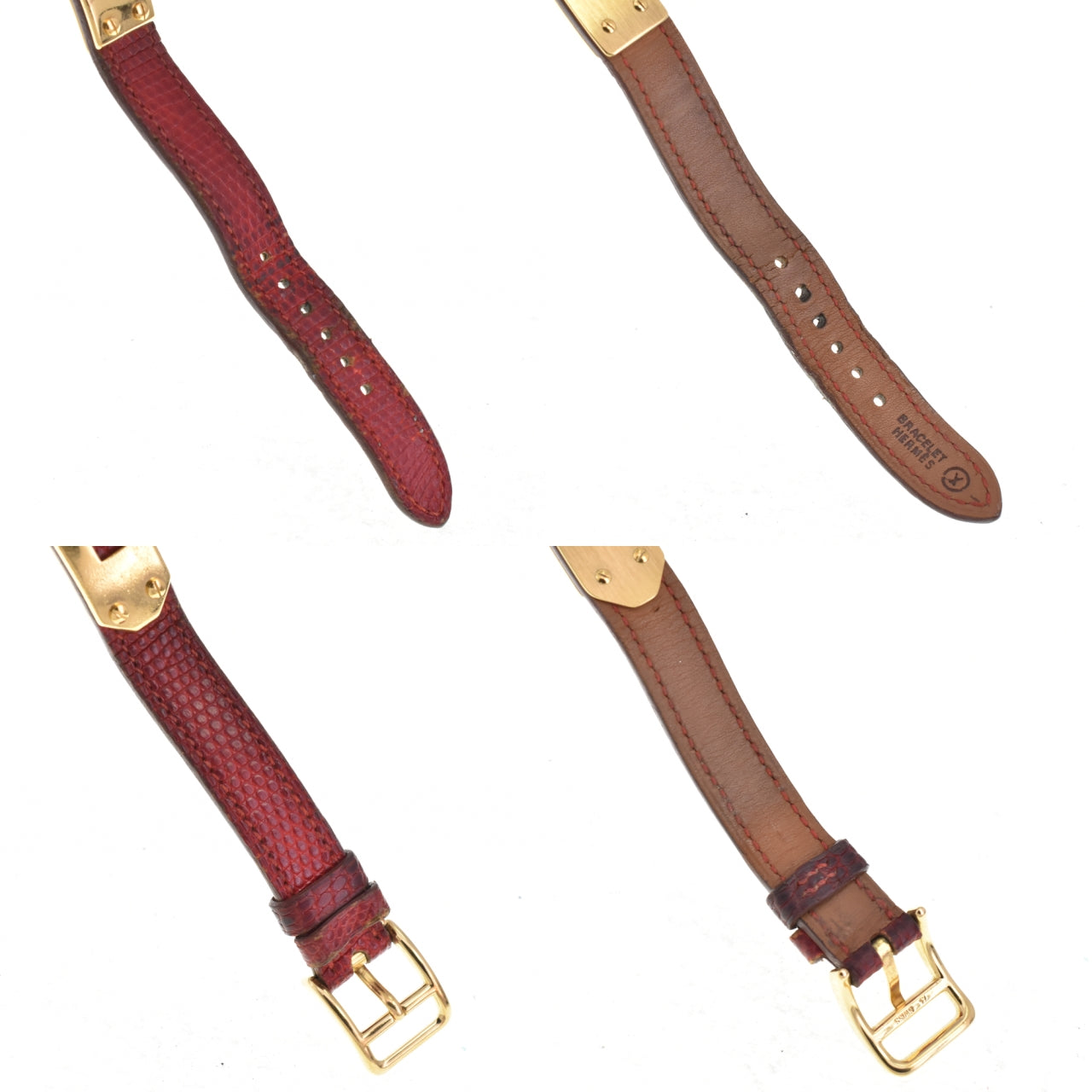 with paper HERMES Kelly watch Gold Plated / Leather gold Dial Quartz Ladies
 Watch N#145818