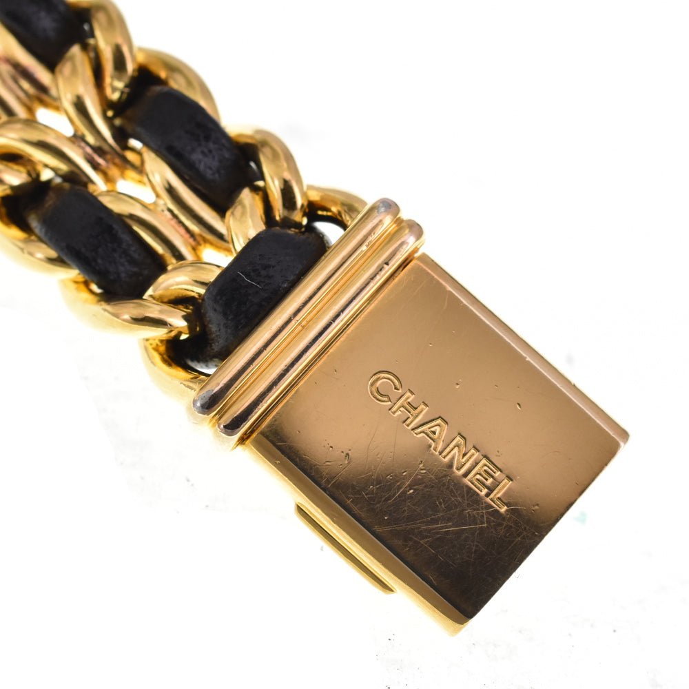 CHANEL Premiere H0001 Gold Plated / Leather black Dial Quartz Ladies
 Watch O#145820