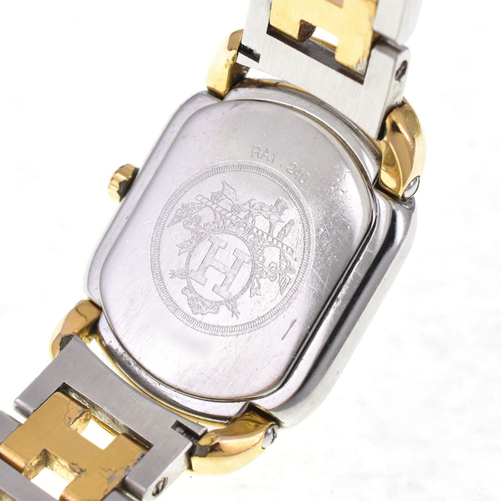 HERMES Rally RA1.240 D buckle white Dial Quartz Ladies
 Watch N#145848