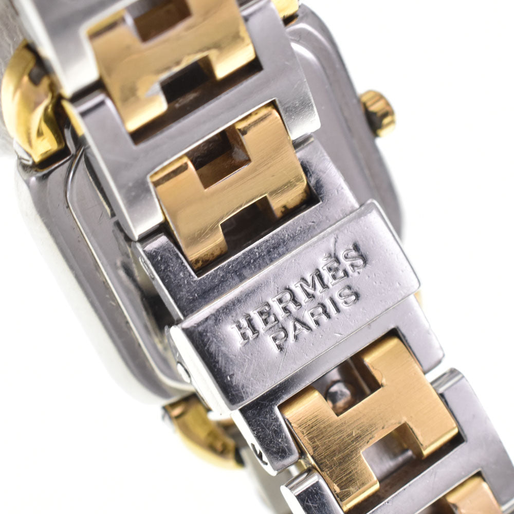 HERMES Rally RA1.240 D buckle white Dial Quartz Ladies
 Watch N#145848