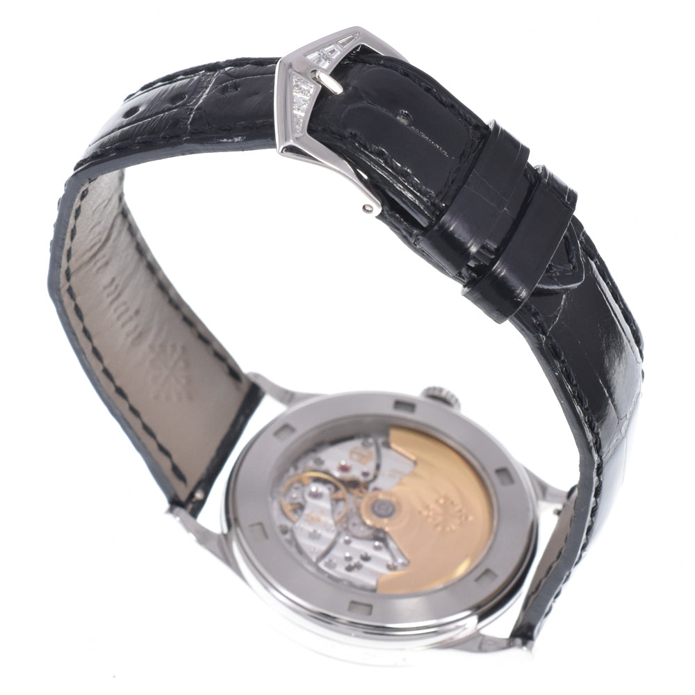 with paper PATEK PHILIPPE Calatrava 5298P-012 Diamond Platinum black Dial Automatic Men's
 Watch Z#145887