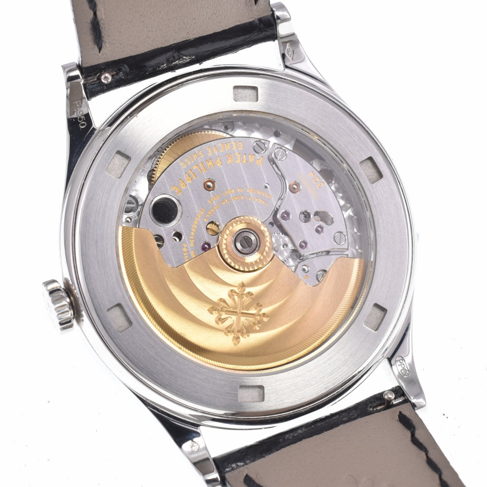 with paper PATEK PHILIPPE Calatrava 5298P-012 Diamond Platinum black Dial Automatic Men's
 Watch Z#145887