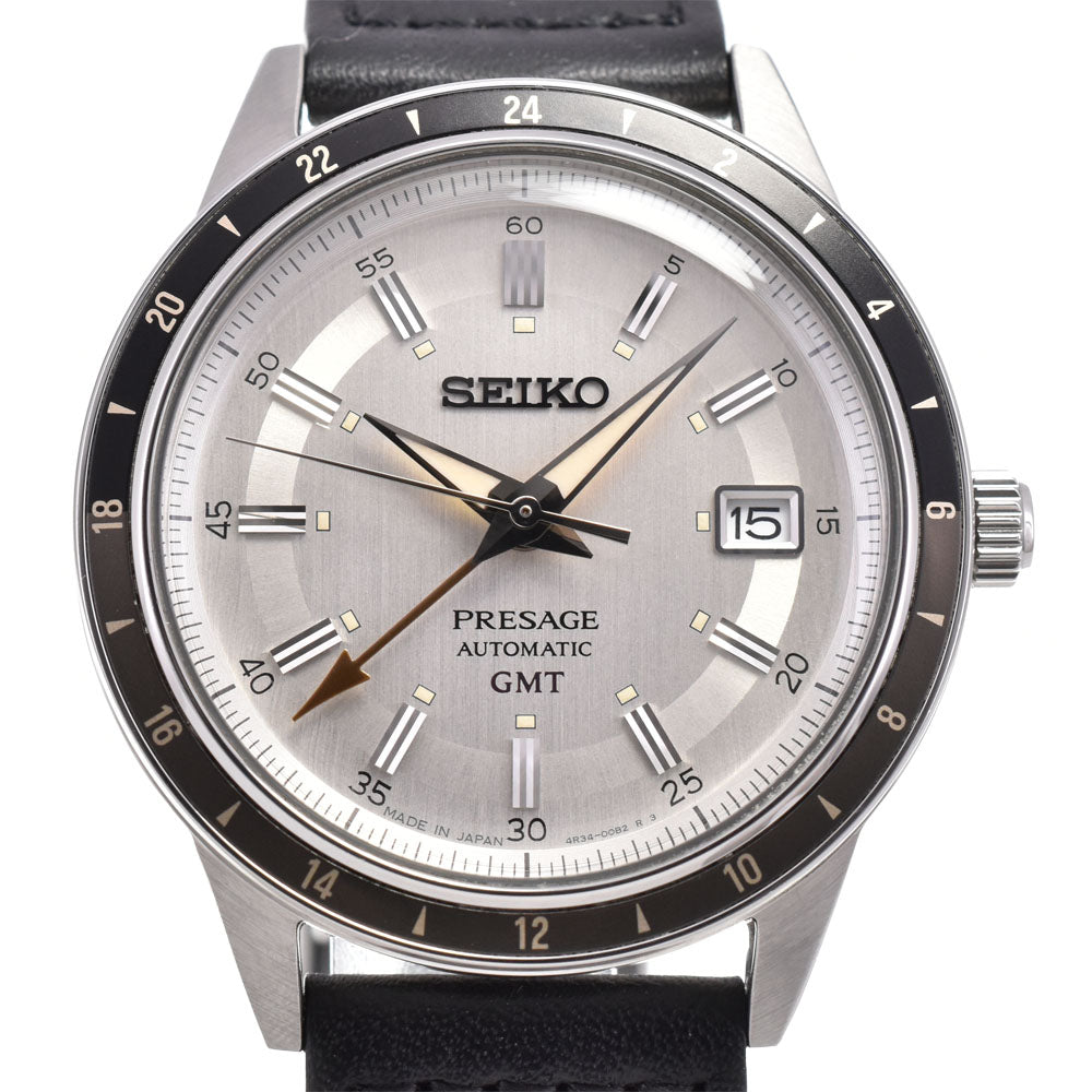 with paper SEIKO Presage 4R34-00B0 Date Silver Dial Automatic Men's
 Watch P#145890