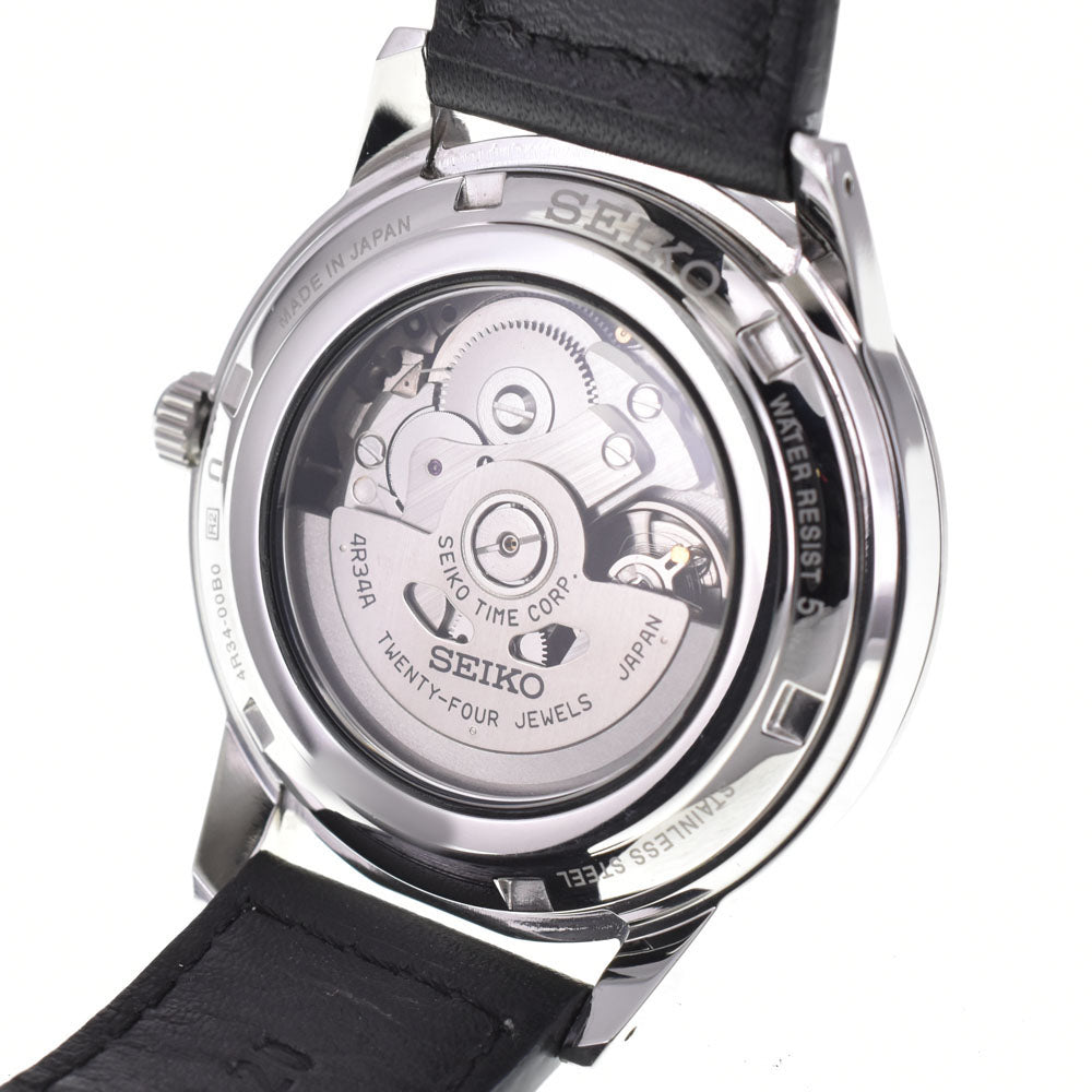 with paper SEIKO Presage 4R34-00B0 Date Silver Dial Automatic Men's
 Watch P#145890