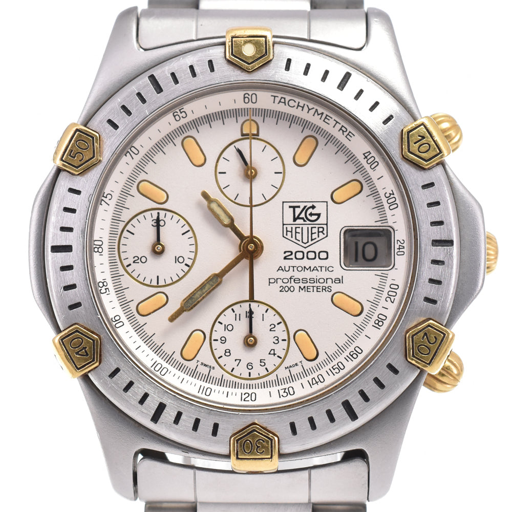 TAG HEUER 2000 Series Professional 165.806/1 Chronograph Silver Dial Automatic Men's
 Watch E#145897